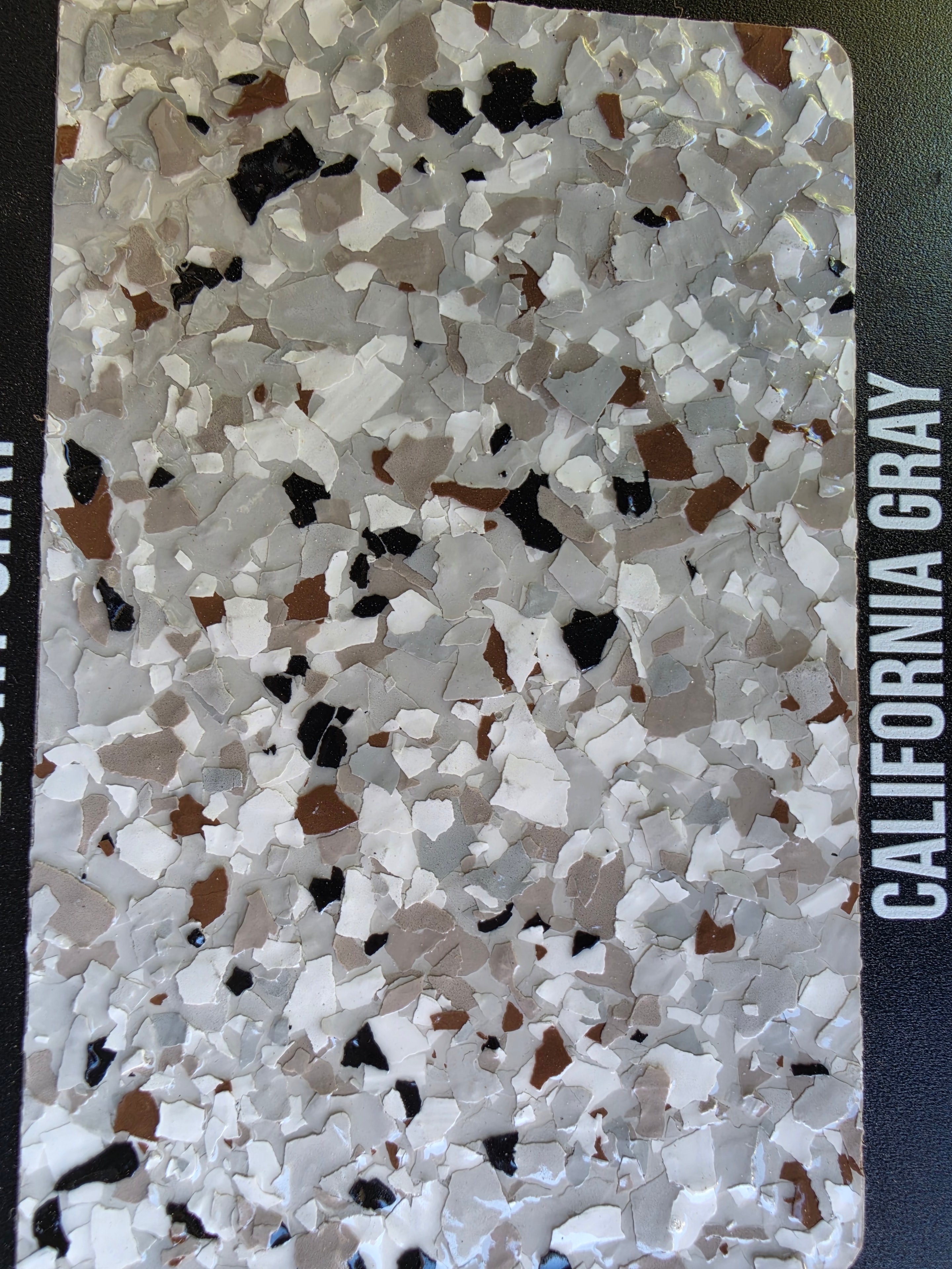 California Gray epoxy flake color sample