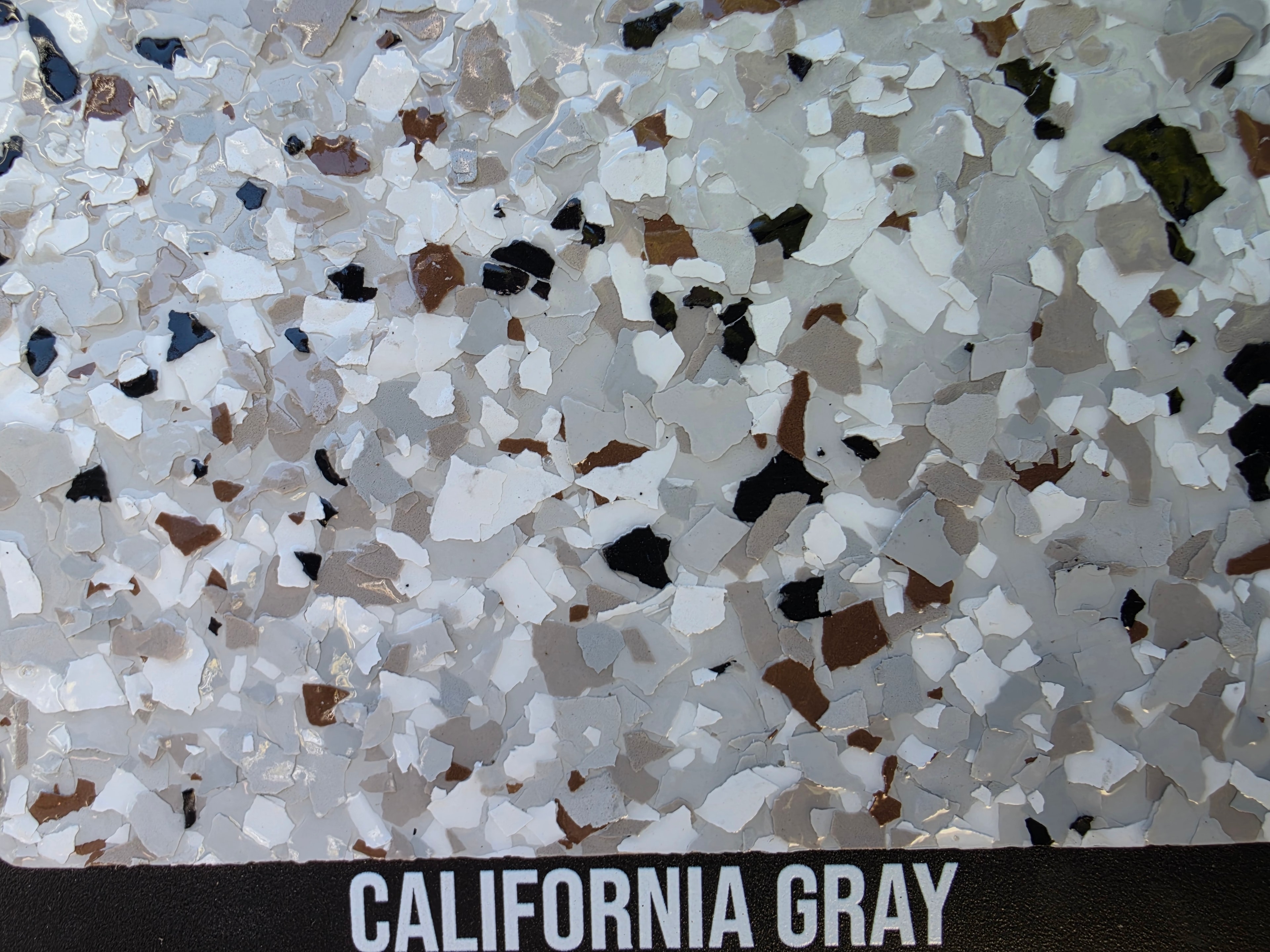 California Gray epoxy flake color sample
