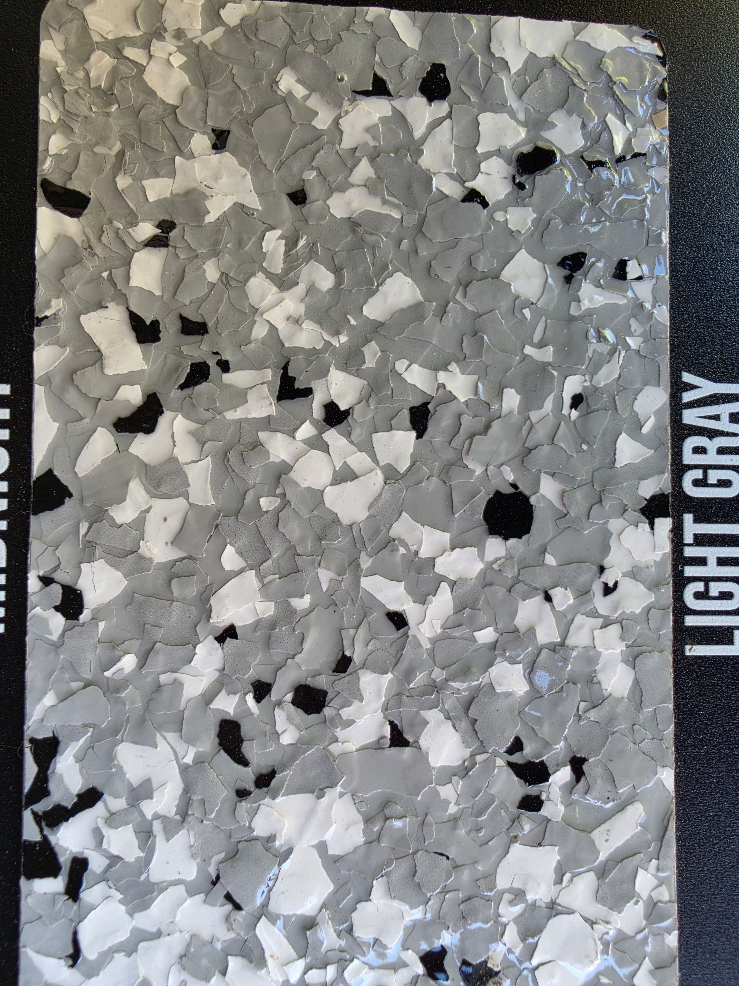 Light Gray epoxy flake color sample