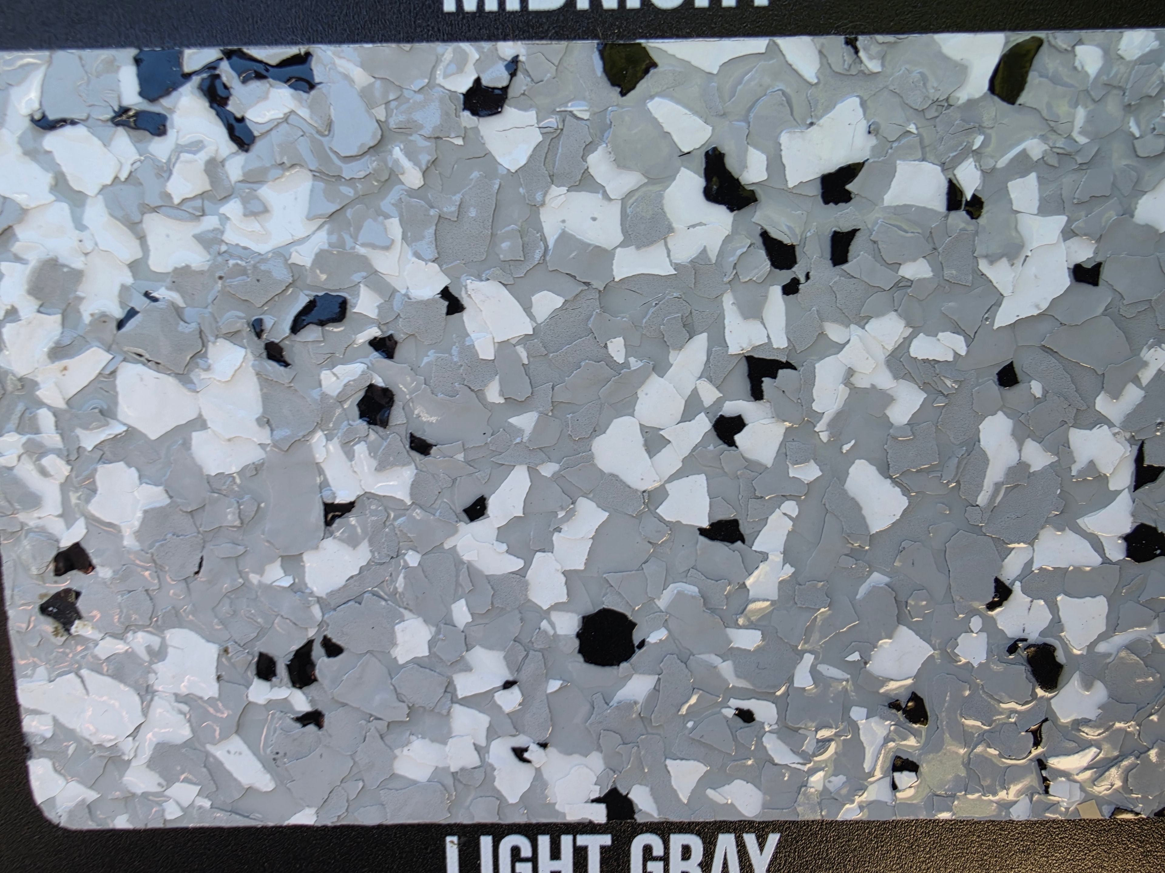 Light Gray epoxy flake color sample